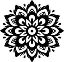 Mandala, Black and White Vector illustration