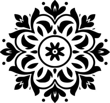 Mandala, Minimalist and Simple Silhouette - Vector illustration