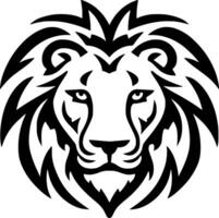 Lion, Black and White Vector illustration