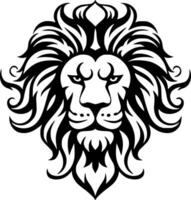 Lion, Black and White Vector illustration