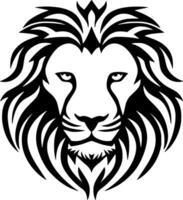 Lion, Black and White Vector illustration