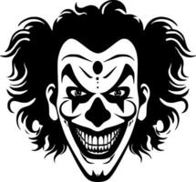 payaso, negro y blanco vector ilustración