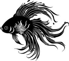 Beta Fish, Minimalist and Simple Silhouette - Vector illustration