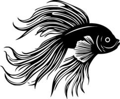 Beta Fish, Minimalist and Simple Silhouette - Vector illustration