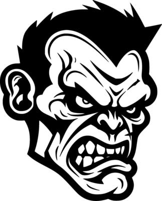 Zombie - Minimalist and Flat Logo - Vector illustration