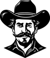 Western, Black and White Vector illustration