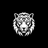 Tigre - minimalista y plano logo - vector ilustración