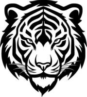 tigre, negro y blanco vector ilustración