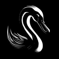 cisne, minimalista y sencillo silueta - vector ilustración