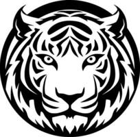 Tigre - minimalista y plano logo - vector ilustración