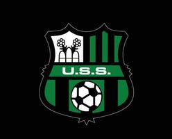 US Sassuolo Calcio Club Logo Symbol Serie A Football Calcio Italy Abstract Design Vector Illustration With Black Background