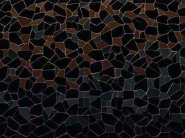 Broken glass mosaic on black background. Ai generative Seamless pattern photo