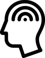 Brain idea symbol icon vector image. Illustration of the creative intelligence think design image. EPS 10