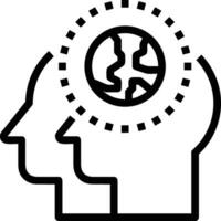 Brain idea symbol icon vector image. Illustration of the creative intelligence think design image. EPS 10