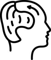 Brain idea symbol icon vector image. Illustration of the creative intelligence think design image. EPS 10