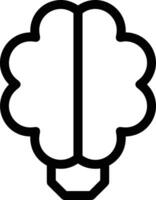 Brain idea symbol icon vector image. Illustration of the creative intelligence think design image. EPS 10