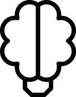 Brain idea symbol icon vector image. Illustration of the creative intelligence think design image. EPS 10