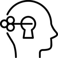 Brain idea symbol icon vector image. Illustration of the creative intelligence think design image. EPS 10