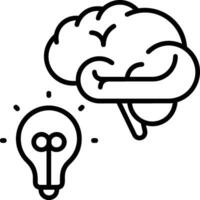 Brain idea symbol icon vector image. Illustration of the creative intelligence think design image. EPS 10