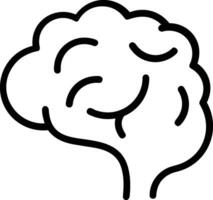 Brain idea symbol icon vector image. Illustration of the creative intelligence think design image. EPS 10