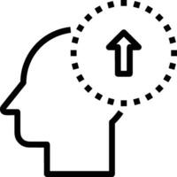 Brain idea symbol icon vector image. Illustration of the creative intelligence think design image. EPS 10