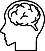 Brain idea symbol icon vector image. Illustration of the creative intelligence think design image. EPS 10