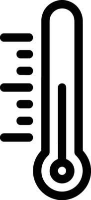 Thermometer medicine icon symbol image vector. Illustration of the temperature cold and hot measure tool design image.EPS 10