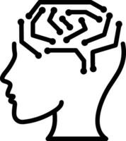 Brain idea symbol icon vector image. Illustration of the creative intelligence think design image. EPS 10