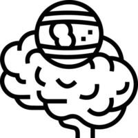 Brain idea symbol icon vector image. Illustration of the creative intelligence think design image. EPS 10