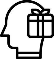 Brain idea symbol icon vector image. Illustration of the creative intelligence think design image. EPS 10