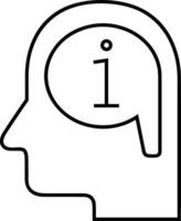 Brain idea symbol icon vector image. Illustration of the creative intelligence think design image. EPS 10