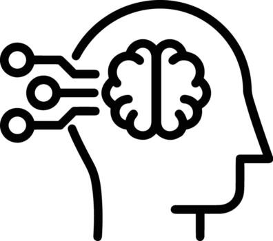 Brain idea symbol icon vector image. Illustration of the creative intelligence think design image. EPS 10