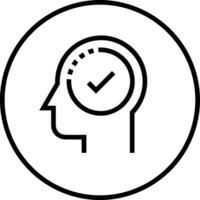 Brain idea symbol icon vector image. Illustration of the creative intelligence think design image. EPS 10