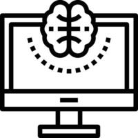 Brain idea symbol icon vector image. Illustration of the creative intelligence think design image. EPS 10