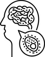 Brain idea symbol icon vector image. Illustration of the creative intelligence think design image. EPS 10