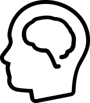 Brain idea symbol icon vector image. Illustration of the creative intelligence think design image. EPS 10