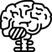 Brain idea symbol icon vector image. Illustration of the creative intelligence think design image. EPS 10