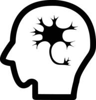 Brain idea symbol icon vector image. Illustration of the creative intelligence think design image. EPS 10