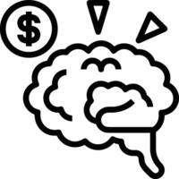 Brain idea symbol icon vector image. Illustration of the creative intelligence think design image. EPS 10