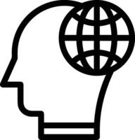 Brain idea symbol icon vector image. Illustration of the creative intelligence think design image. EPS 10