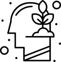 Brain idea symbol icon vector image. Illustration of the creative intelligence think design image. EPS 10