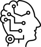 Brain idea symbol icon vector image. Illustration of the creative intelligence think design image. EPS 10
