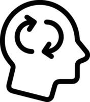 Brain idea symbol icon vector image. Illustration of the creative intelligence think design image. EPS 10