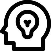 Brain idea symbol icon vector image. Illustration of the creative intelligence think design image. EPS 10