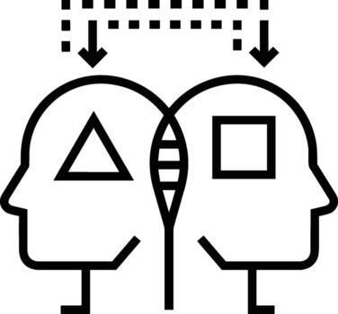 Brain idea symbol icon vector image. Illustration of the creative intelligence think design image. EPS 10