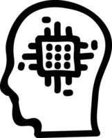 Brain idea symbol icon vector image. Illustration of the creative intelligence think design image. EPS 10