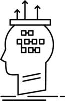 Brain idea symbol icon vector image. Illustration of the creative intelligence think design image. EPS 10