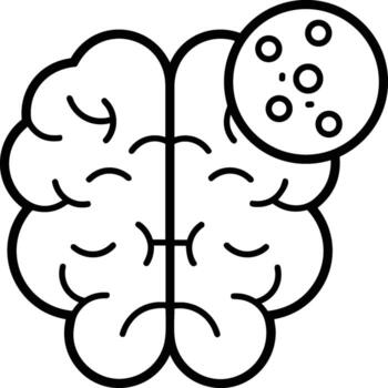 Brain idea symbol icon vector image. Illustration of the creative intelligence think design image. EPS 10
