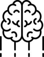 Brain idea symbol icon vector image. Illustration of the creative intelligence think design image. EPS 10