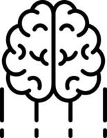 Brain idea symbol icon vector image. Illustration of the creative intelligence think design image. EPS 10